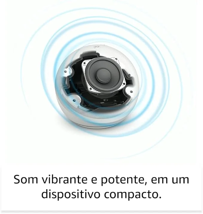 Echo Dot 5 preto — LEDs em ação
