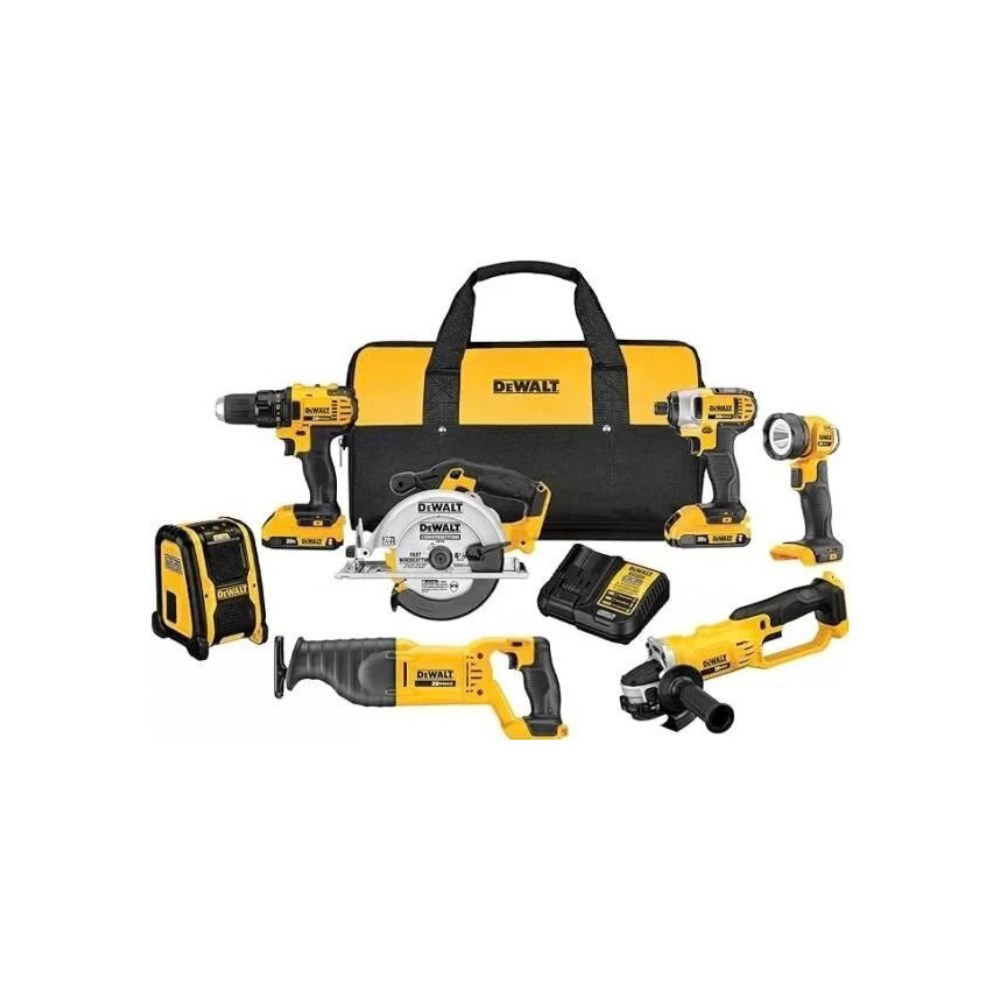 Kit 7 Ferramentas DEWALT — visão frontal